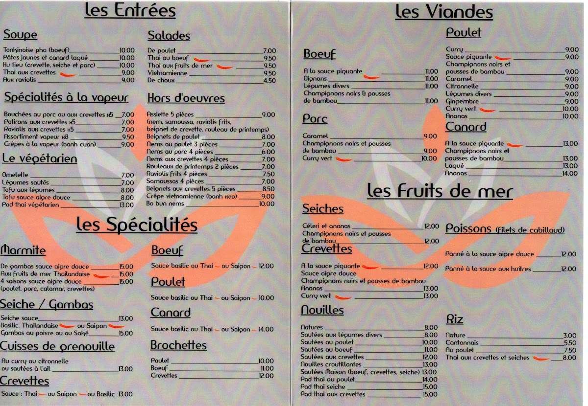 Menu Le Lotus-2