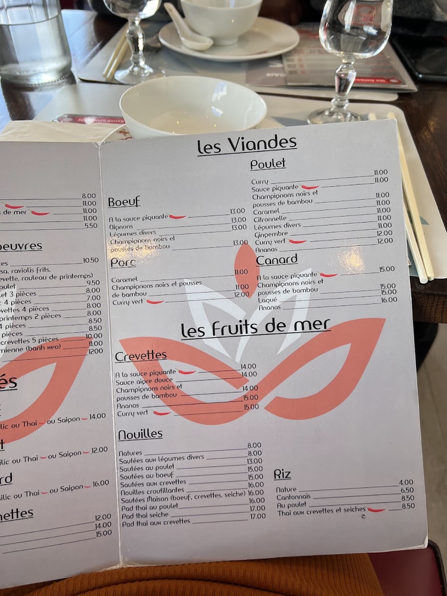 Menu Le Lotus-7